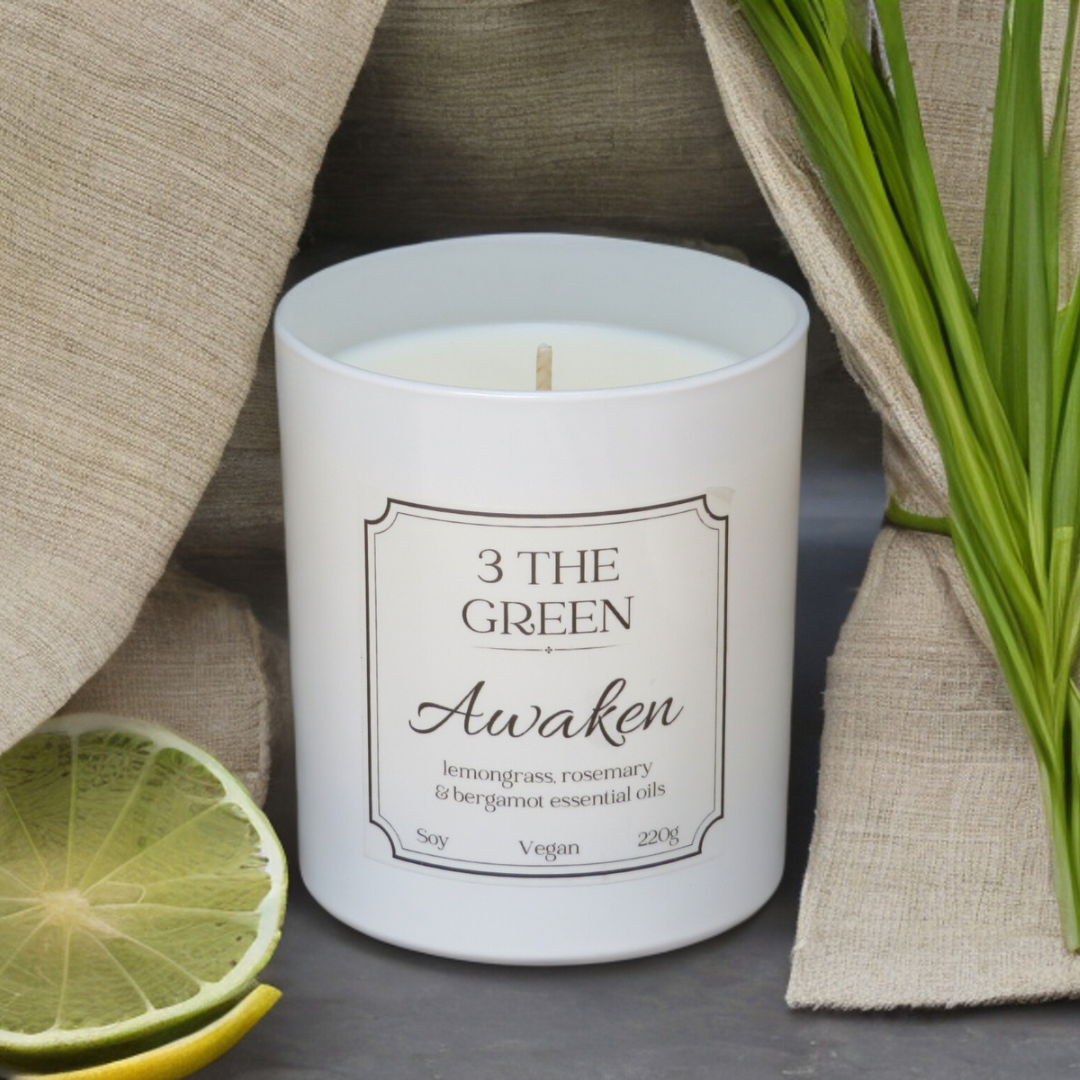 Awaken aromatherapeutic candle
