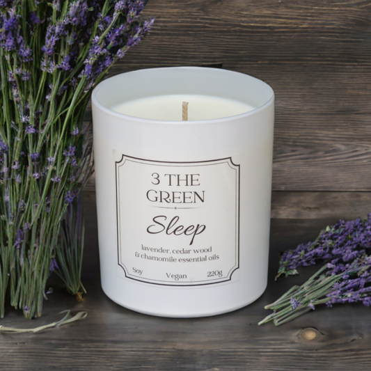 Sleep aromatherapeutic candle